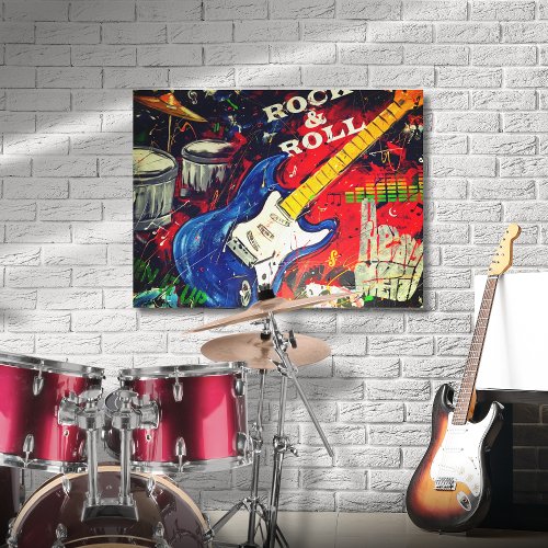 Rock  Roll Abstract Canvas Print