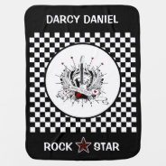 Rock & Roll Baby Name Guitar Rock Star Music Baby  Baby Blanket at Zazzle