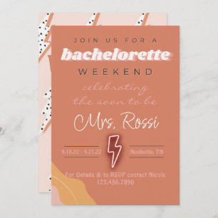 Rock & Roll Bach party invitation