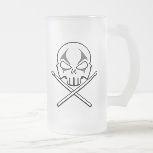 Rock  Roll Beer Mug Heavy Metal Drummer Glass