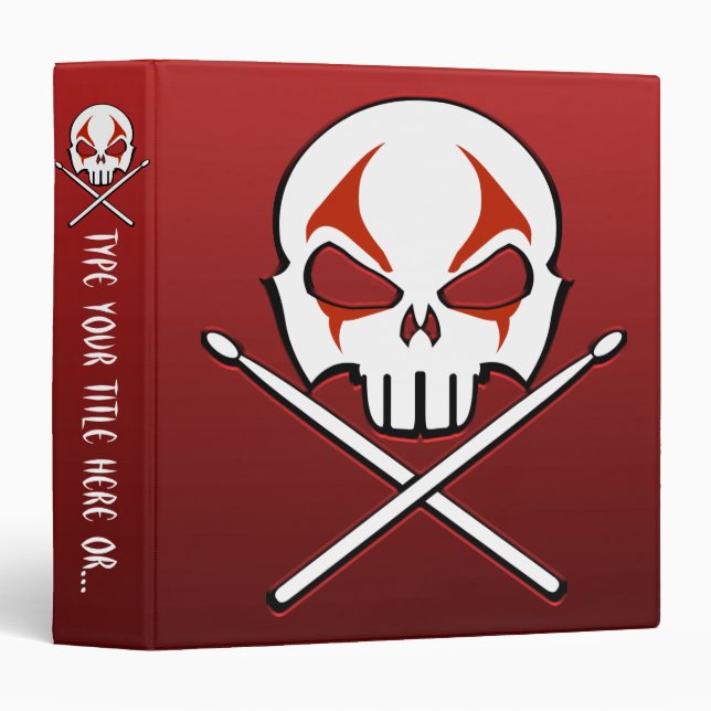 Rock&Roll Binder Custom Heavy Metal Drummer Album (Front/Spine)