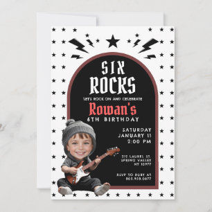 Rock & Roll Birthday Photo Invitation