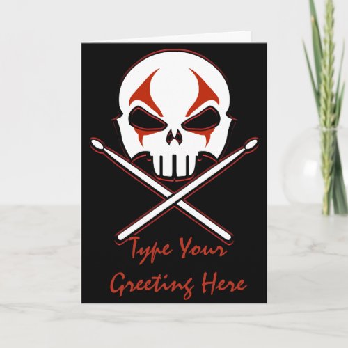 Rock  Roll Card Custom Heavy Metal Drummer Card