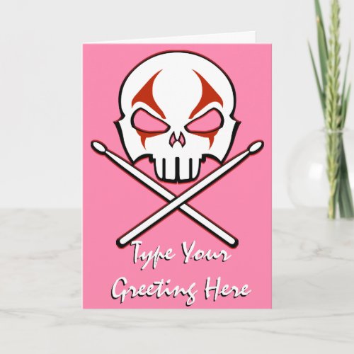 Rock  Roll Card Custom Heavy Metal Drummer Card