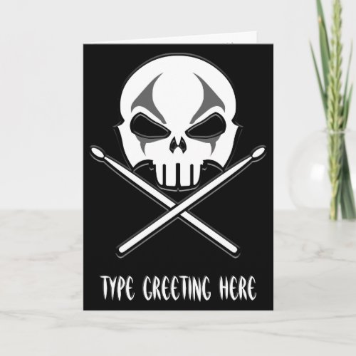 Rock  Roll Card Custom Heavy Metal Drummer Cards