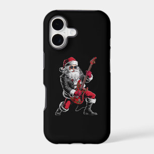 Rock & Roll Christmas Santa Claus Guitar Player iPhone 17 Case