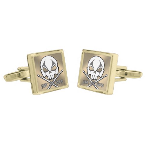 Rock  Roll Cufflinks Custom Drummer Cufflinks