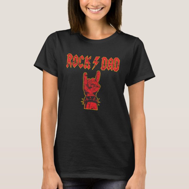 Rock & Roll Devil Greetings Rocker Rock Dad Blitz  T-Shirt (Front)