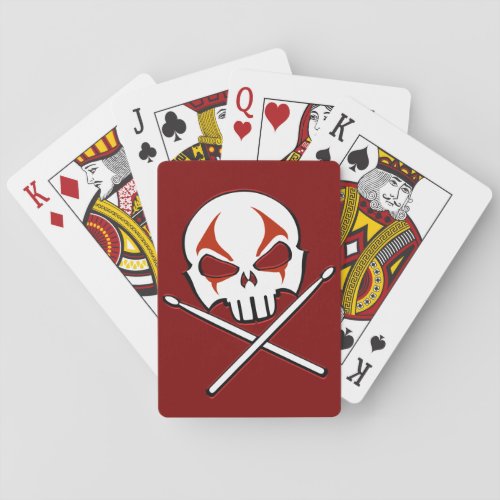 Rock  Roll Drummer Cards Heavy Metal Playing Card