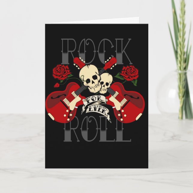 Rock & Roll Forever! - Birthday Greeting Card (Front)