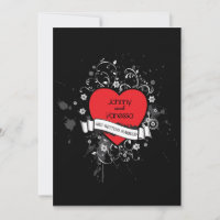 Rock & Roll Grungy Heart Music Themed Wedding