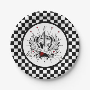 Rock & Roll Guitar Born to Rock Musician Party Paper Plates