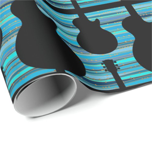 Rock  Roll Guitar Music Instrument Musician Gift Wrapping Paper