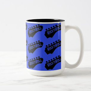 Rock & Roll Guitar Two-Tone Coffee Mug