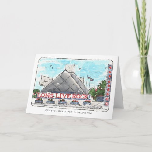 Rock  Roll Hall of Fame Folded Notecard