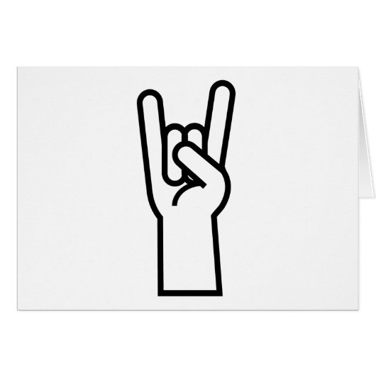 Rock & Roll Hand Symbol Cards (Front Horizontal)