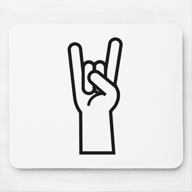 Rock & Roll Hand Symbol Mouse Pad (Front)