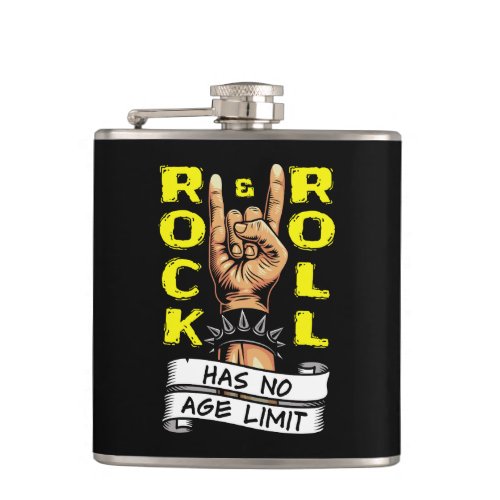 Rock  Roll Has No Age Limit Flask