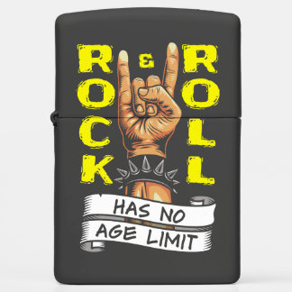 "Rock & Roll Has No Age Limit" Zippo Lighter