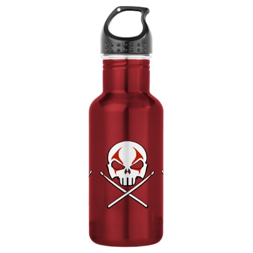 Rock  Roll Heavy Metal Drummer Water Bottle