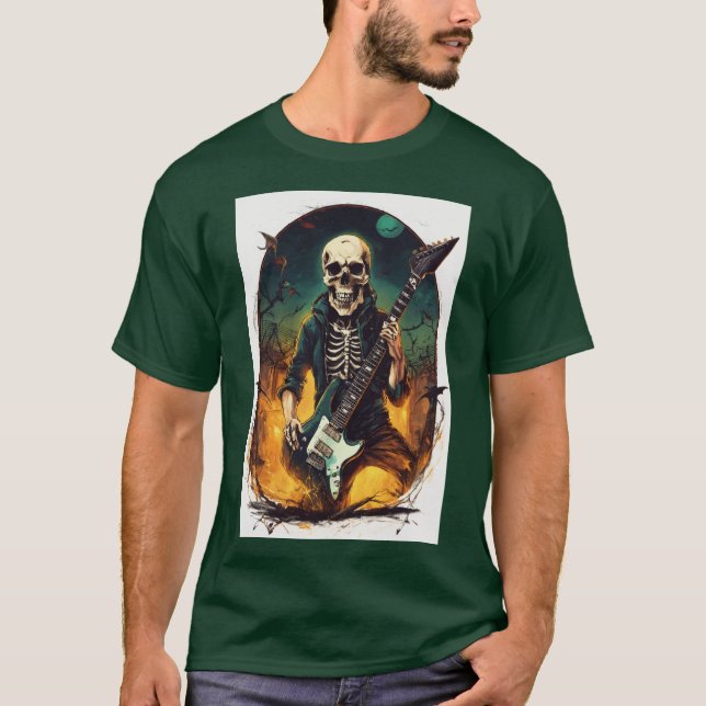 Rock & Roll Inferno: Bold Skull Concert Poster Tee (Front)