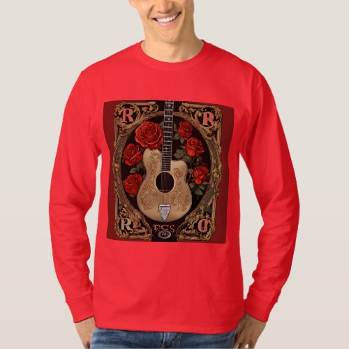 Rock  Roll Ink Skull  Guitars Tattoo Tee