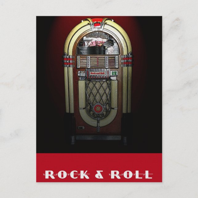 Rock & Roll Jukebox Postcard (Front)