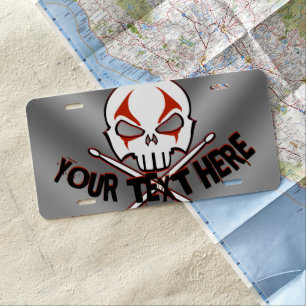 Rock & Roll License Custom Drummer License Plate