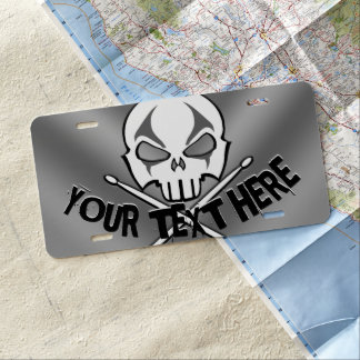 Rock & Roll License Custom Drummer License Plate