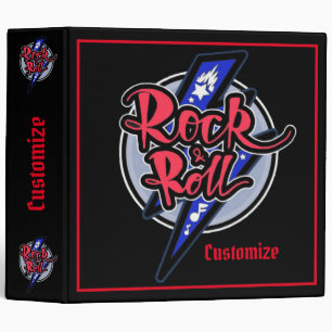 Rock & Roll Lightning 3-Ring Binder