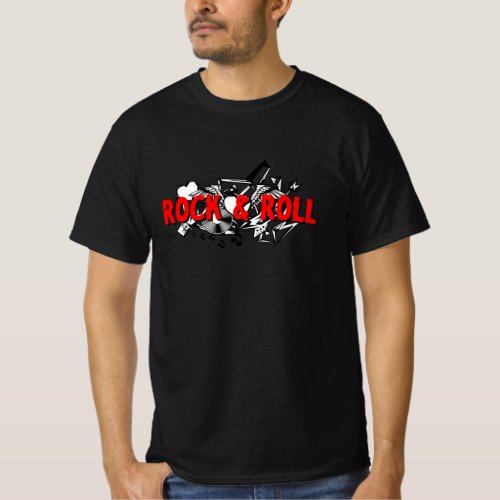 Rock  Roll Logo Rocker Music Lover T_Shirt