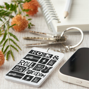 Rock & Roll Music Lover's Delight Keychain