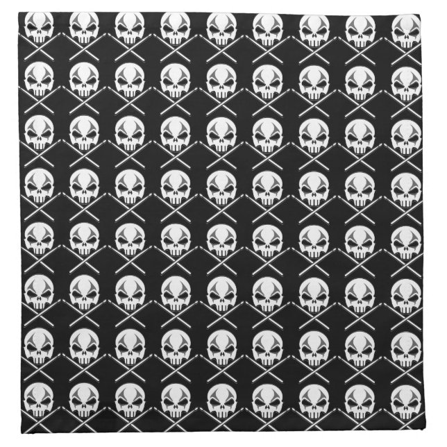 Rock & Roll Napkins Cool Metal Drummer Napkins (Front)