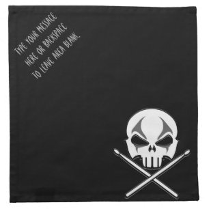 Rock & Roll Napkins Custom Metal Drummer Napkins