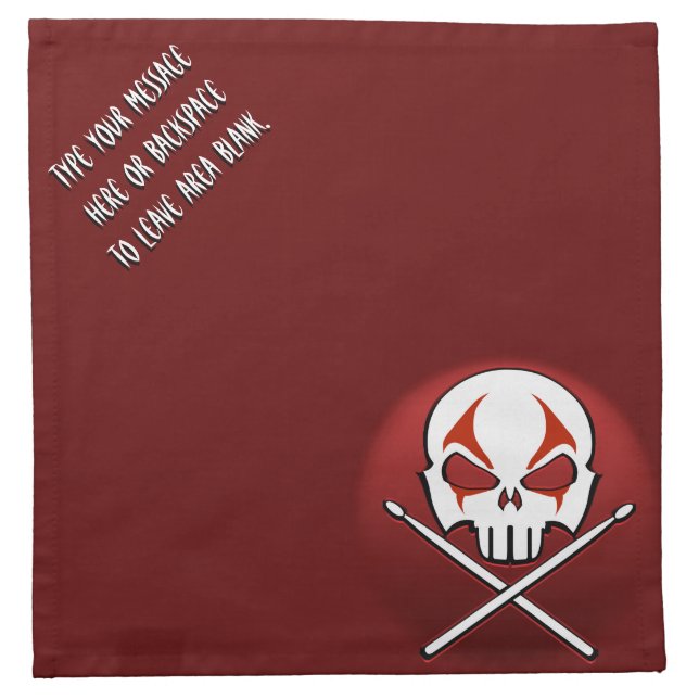 Rock & Roll Napkins Personalized Musician Napkins (Front)