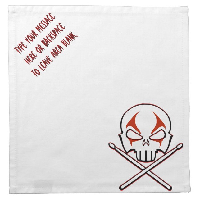 Rock & Roll Napkins Personalized Musician Napkins (Front)