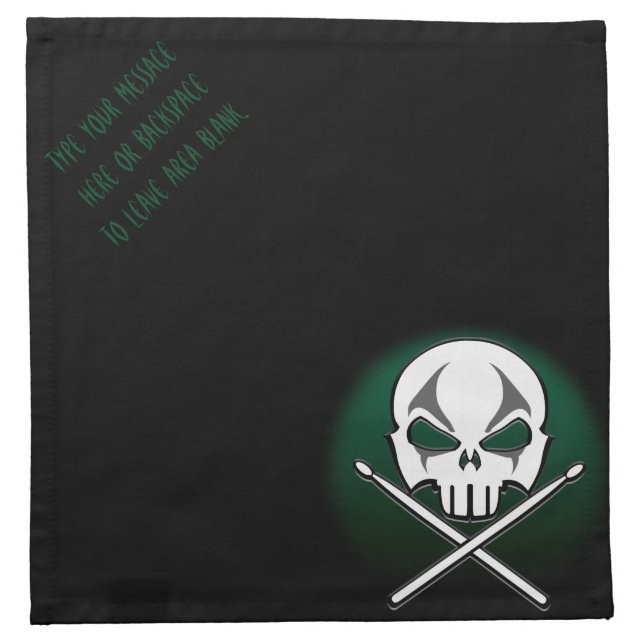 Rock & Roll Napkins Personalized Musician Napkins (Front)