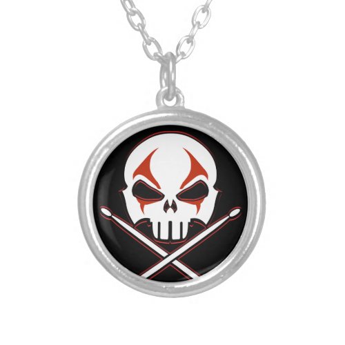 Rock  Roll Necklace Cool Heavy Metal Drummer Gift