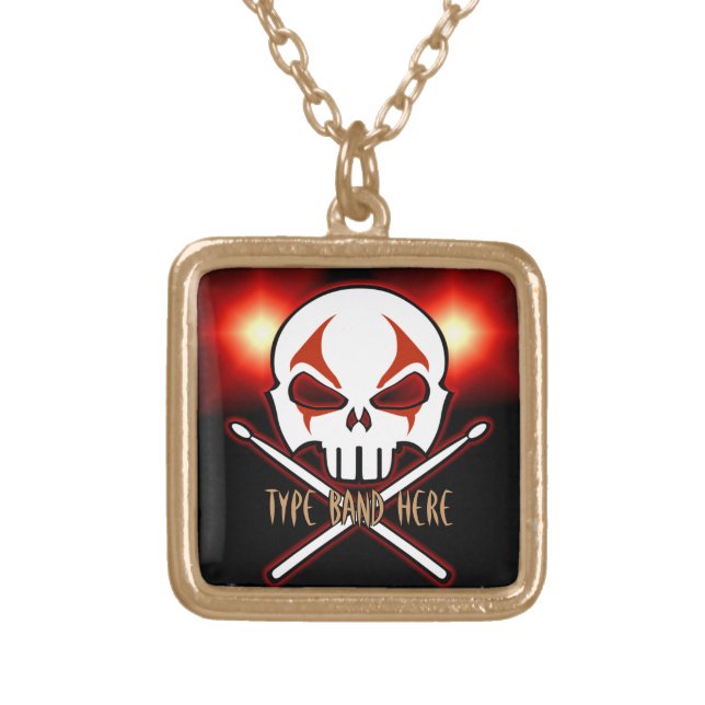 Rock & Roll Necklace Heavy Metal Necklace Jewelry (Front)