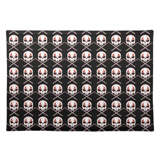 Rock & Roll Place Mats Metal Drummer Decor Gifts (Front)