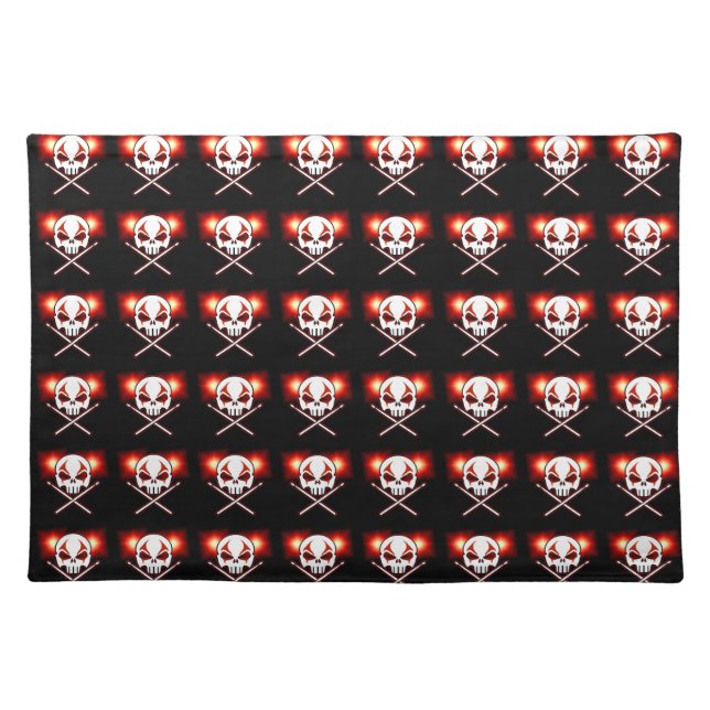 Rock & Roll Place Mats Metal Drummer Decor Gifts (Front)