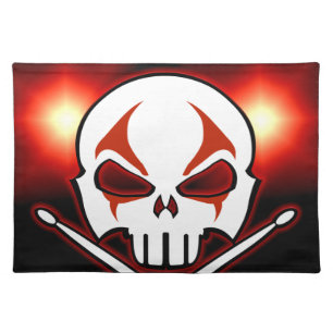 Rock & Roll Place Mats Metal Drummer Decor Gifts