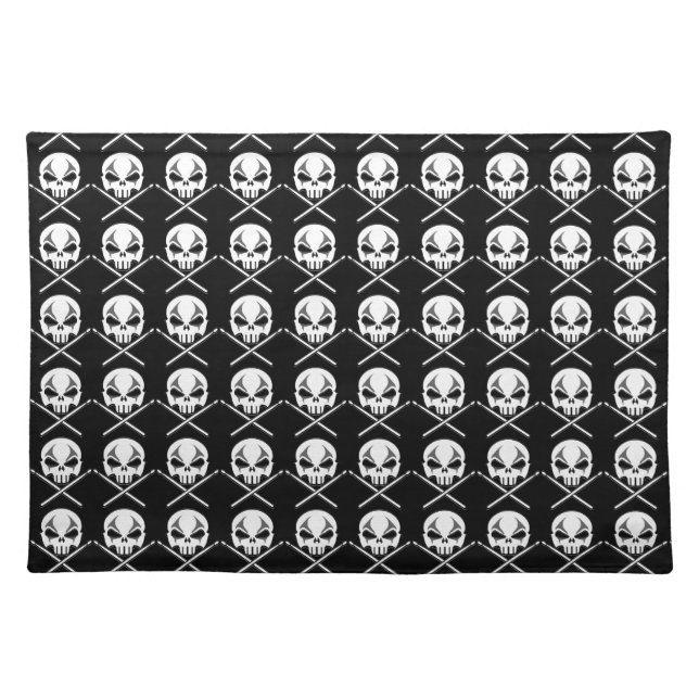 Rock & Roll Place Mats Metal Drummer Decor Gifts (Front)