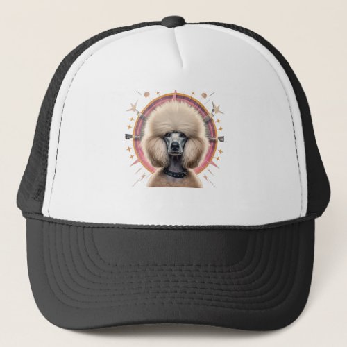 Rock  Roll Poodle Trucker Hat