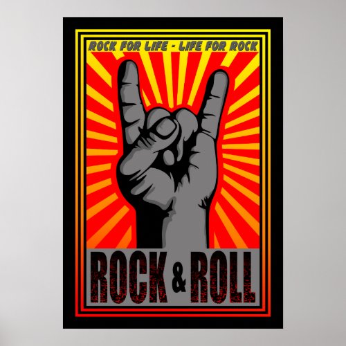 Rock  Roll Poster