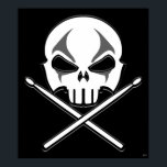 Rock & Roll Poster Heavy Metal Drummer Poster Deco<br><div class="desc">Rock & Roll Poster Heavy Metal Drummer Poster Print Rock and Roll Musician Poster Cool Skull and Crossbones Prints & Gifts Cool Hard Rock Drummer Gifts for Men Women Kids Home Office Heavy Metal Decor Your Name Here Heavy Metal Drummer Posters Gothic Death Metal Music Gifts Cool Hard Rock Custom...</div>