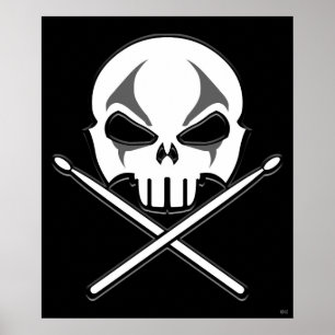 Rock & Roll Poster Heavy Metal Drummer Poster Sm