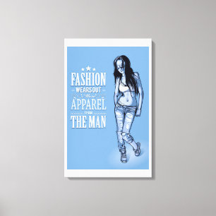 Rock & Roll Queen Stretched Canvas Print