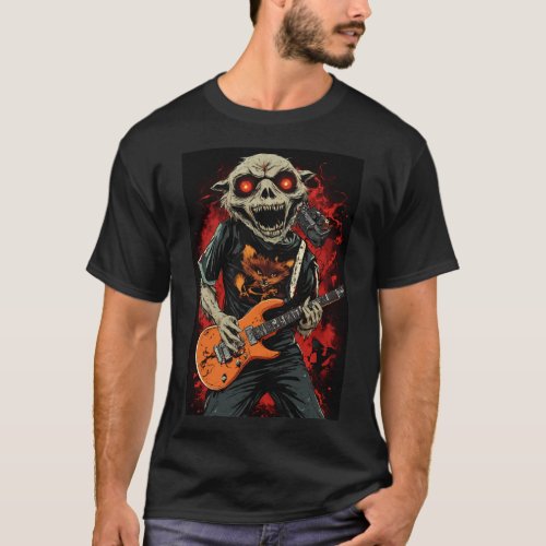 Rock  Roll Rebel Skull  Crossbones Tee