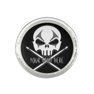 Rock & Roll Ring Heavy Metal Drummer Ring Jewelry